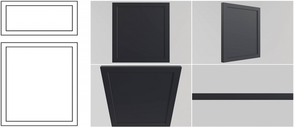 Shaker 1 inch Custom Closet - Shaker 1 inch Profile