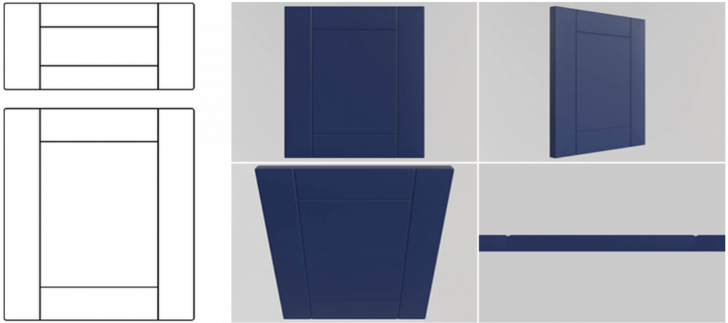 Shaker Lined Flush Custom Closet - Shaker Flush Profile
