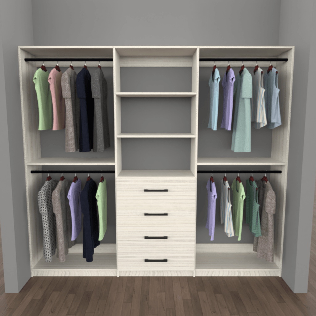 Crafty Closets Design Reach-In Closets Double Hang Example