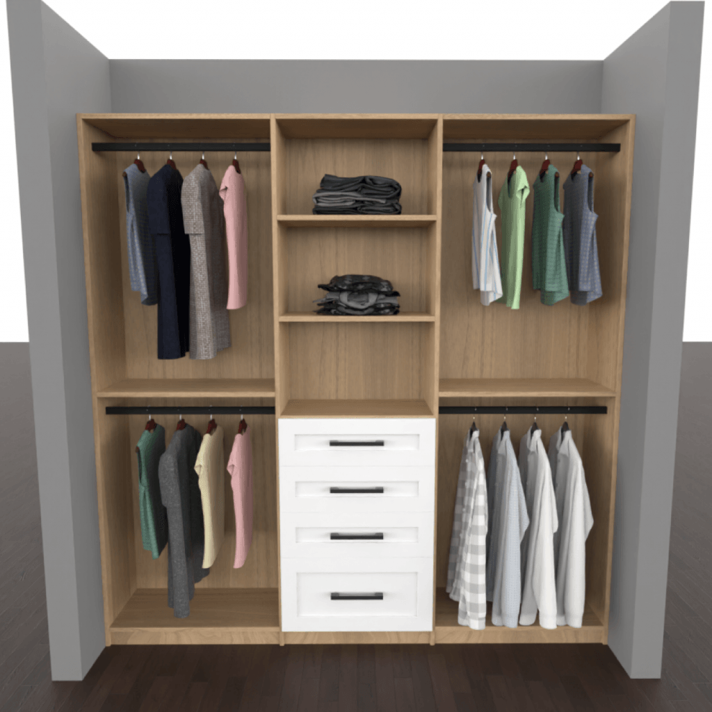 Crafty Closets Design Reach-In Closets Finishing Example
