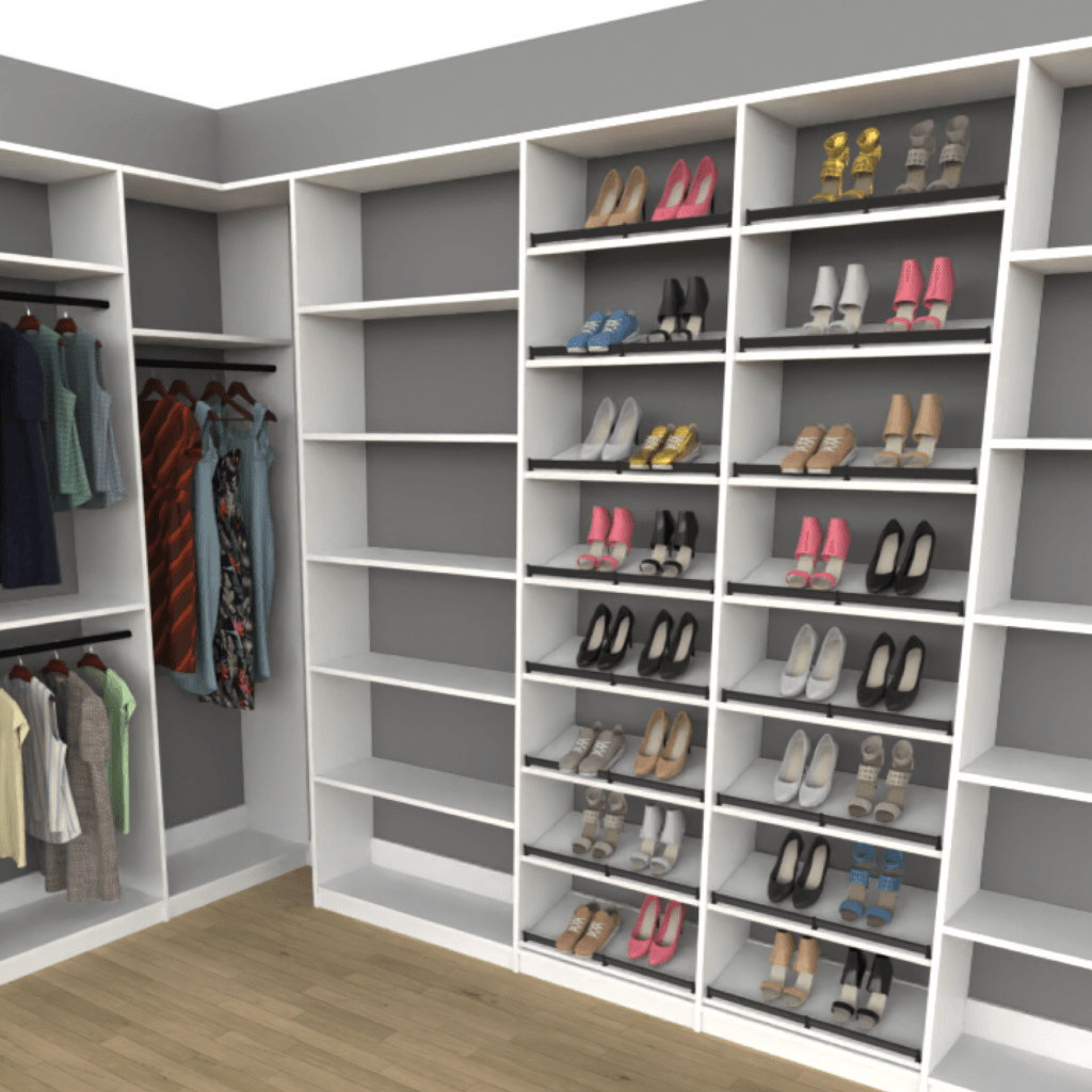 Crafty Closets Design Shoe Shelves Example Crafty Closets Design Shoe Shelves Example