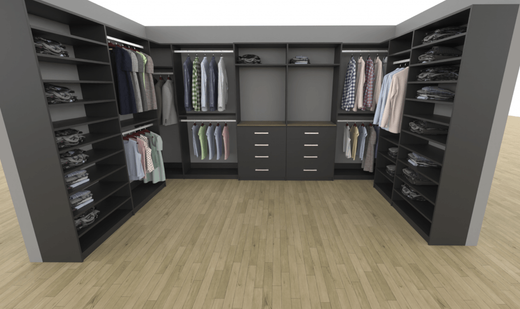 Example Walk-In Closet Design Crafty Closets Example Walk-In Closet Design