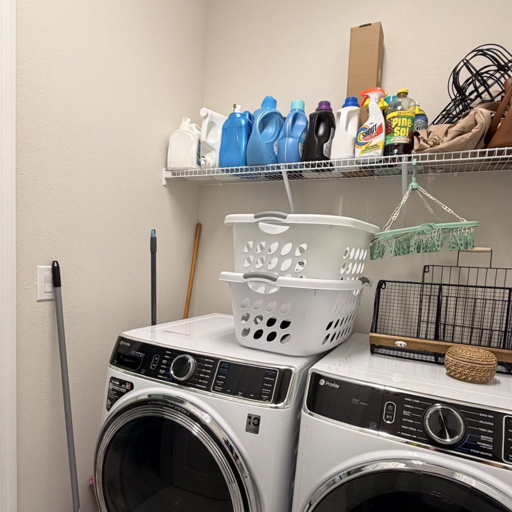 Laundry Room Storage Problem - Supplies Exposed
