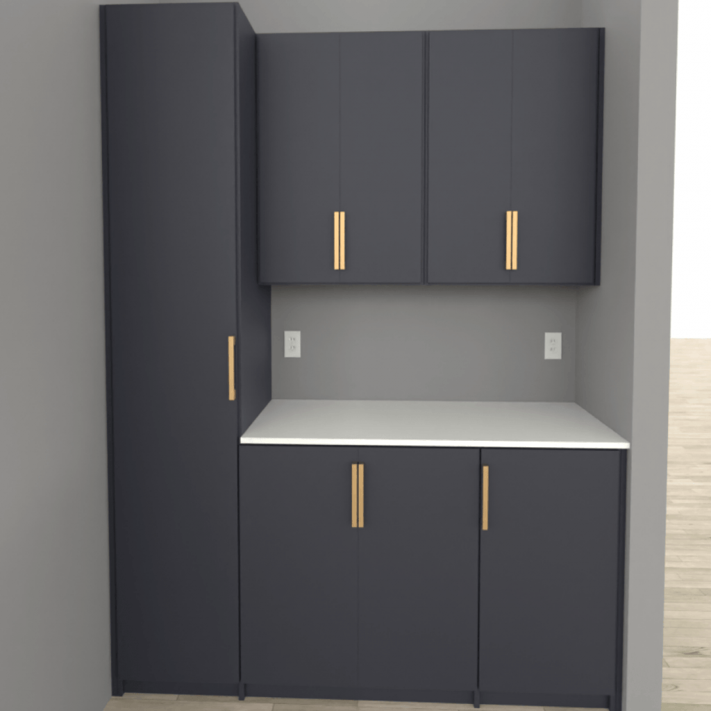Laundry Storage 3D Design Crafty Closets - Indigo Blue