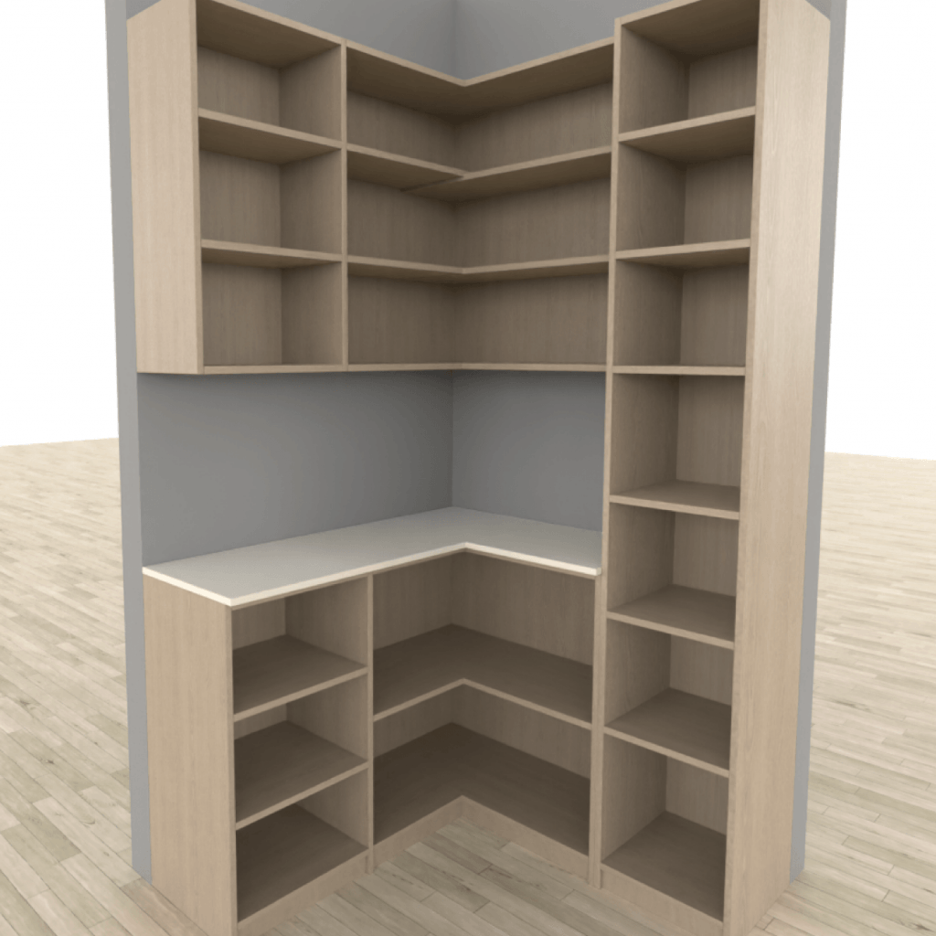 Pantry 3D Design Crafty Closets - Light Brown