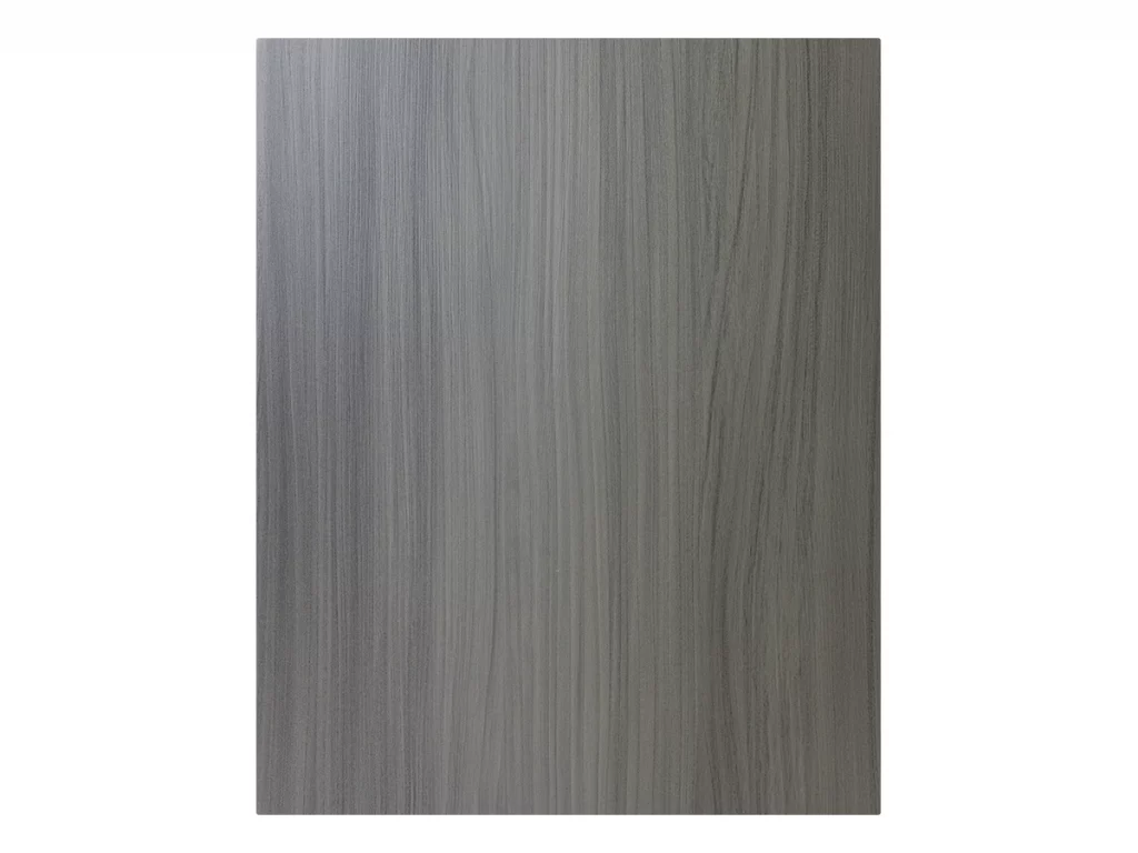 Flat soft edge door and drawer front style for custom storage cabinetry