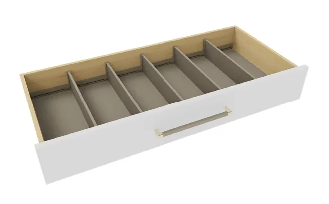 Contour clothing dividers for custom drawer organization