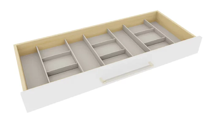 Contour tie and belt organizer drawer insert