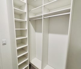 Custom walk-in closet with drawers, aluminum hardware in San Antonio Florida Custom walk-in closet with drawers, aluminum hardware in San Antonio Florida
