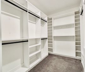 Custom walk-in closet project with drawers in Wesley Chapel, Florida. Custom walk-in closet with drawers in Wesley Chapel, Florida.